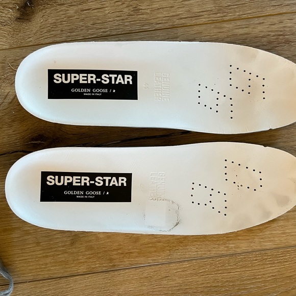 Golden Goose Superstar Sneakers size 41 EUC Black/White/Silver - Picture 5 of 10